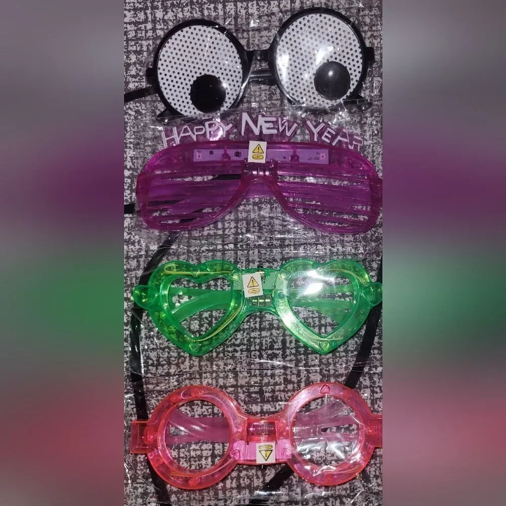 Novelty light Up And Costume Glasses Set